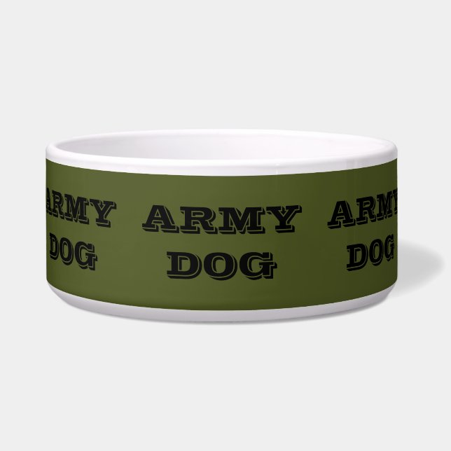 Pet Bowl Army Dog Voerbakje (Voorkant)
