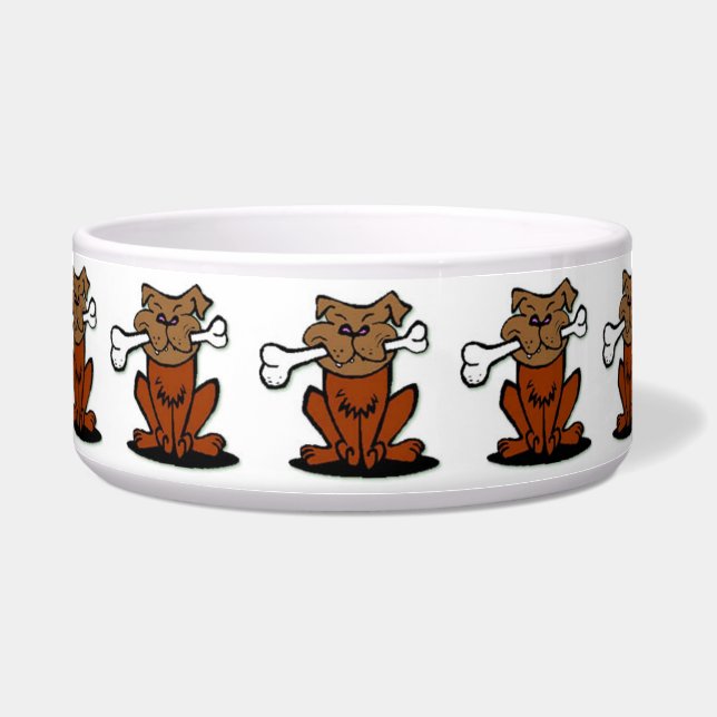 Pet Bowl/Dog met bot Voerbakje (Voorkant)