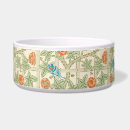 Pet Bowl Floral Garden Trellis Pattern met vogels Voerbakje