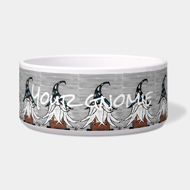 Pet bowl food water gnome voerbakje (Voorkant)