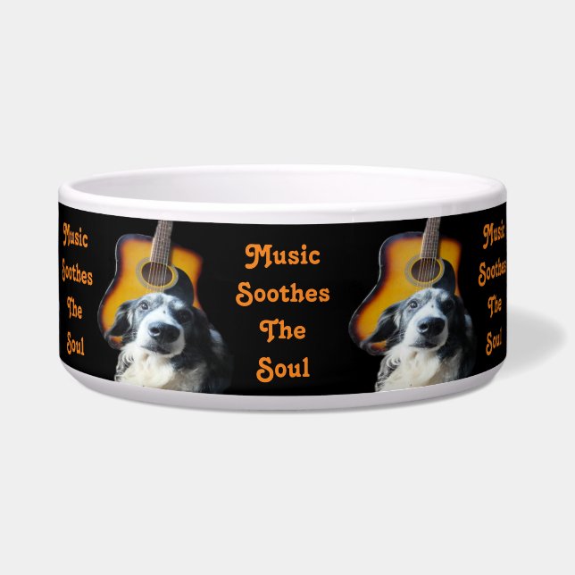 Pet Bowl Gitaar Hond Voerbakje (Voorkant)