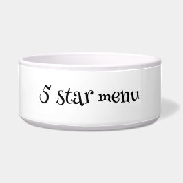 Pet Bowl keramiek 5 sterren menu ontwerp Voerbakje
