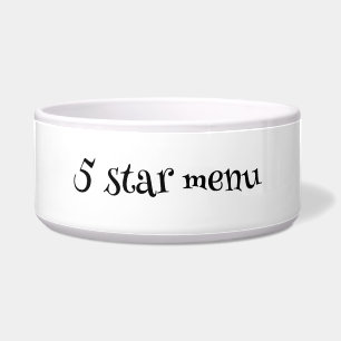 Pet Bowl keramiek 5 sterren menu ontwerp Voerbakje