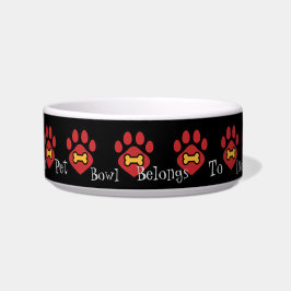 Pet Bowl Medium Animal Paw Voerbakje