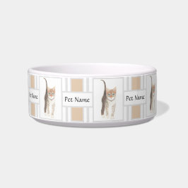 Pet Bowl met Afbeelding en tekst met tabby Voerbakje