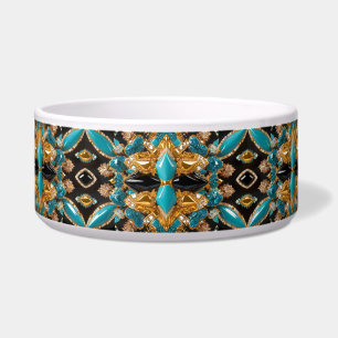 Pet Bowl met Bahama's Kleuren Abstract Ontwerp Voerbakje