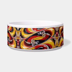 Pet Bowl met Belgische kleuren Abstract Design Voerbakje