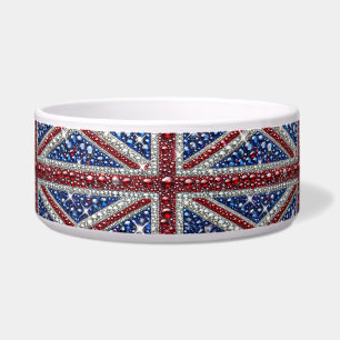 Pet Bowl met Britse kleuren Abstract Design Voerbakje
