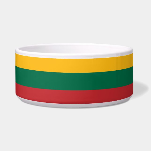 Pet Bowl met de vlag van Litouwen Voerbakje (Voorkant)