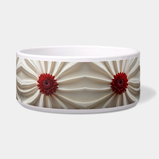Pet Bowl met Japanse kleuren Abstract Design Voerbakje (Voorkant)