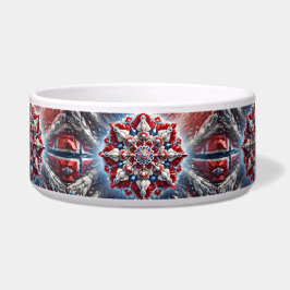 Pet Bowl met Noorwegen Kleuren Abstract Ontwerp Voerbakje