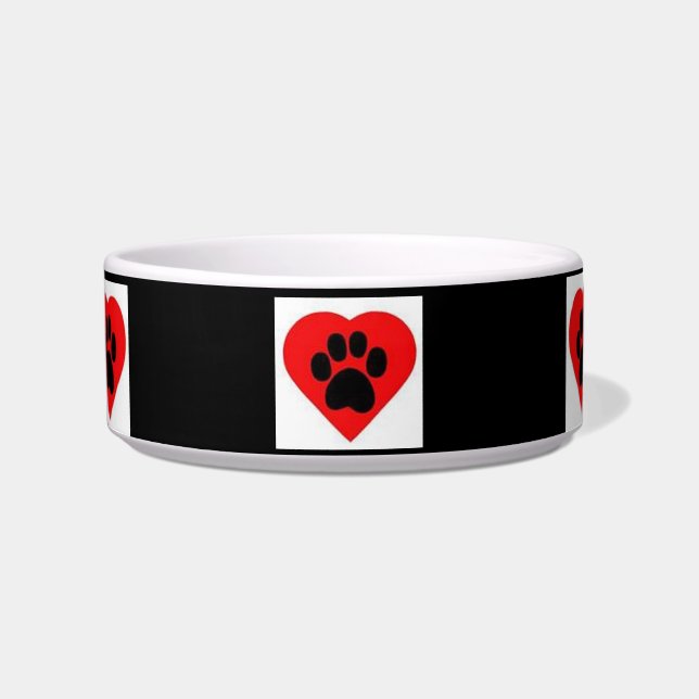Pet Bowl Paw Heart Voerbakje (Voorkant)