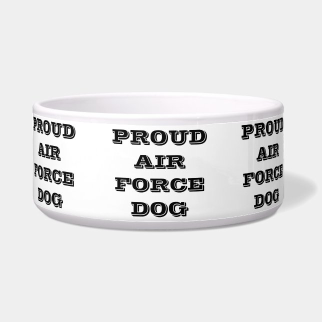 Pet Bowl Proud Air Force Dog Voerbakje (Voorkant)