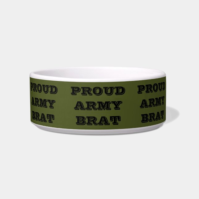 Pet Bowl Proud Army Brat Voerbakje (Voorkant)