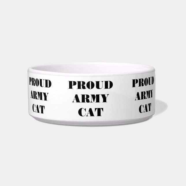 Pet Bowl Proud Army Cat Voerbakje (Voorkant)
