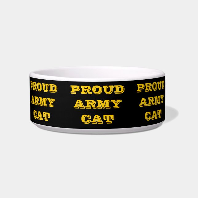 Pet Bowl Proud Army Cat Voerbakje (Voorkant)