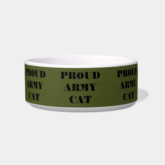 Pet Bowl Proud Army Cat Voerbakje (Voorkant)