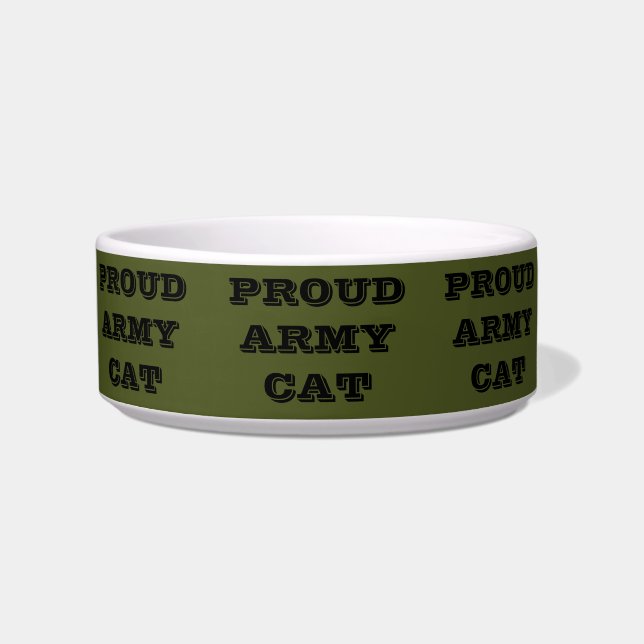 Pet Bowl Proud Army Cat Voerbakje (Voorkant)