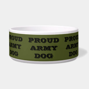 Pet Bowl Proud Army Dog Voerbakje