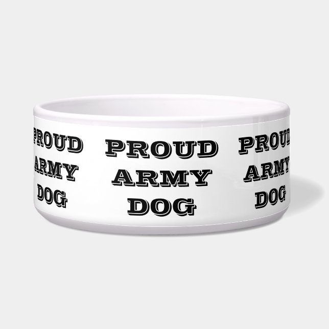 Pet Bowl Proud Army Dog Voerbakje (Voorkant)
