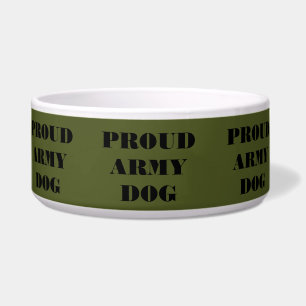 Pet Bowl Proud Army Dog Voerbakje
