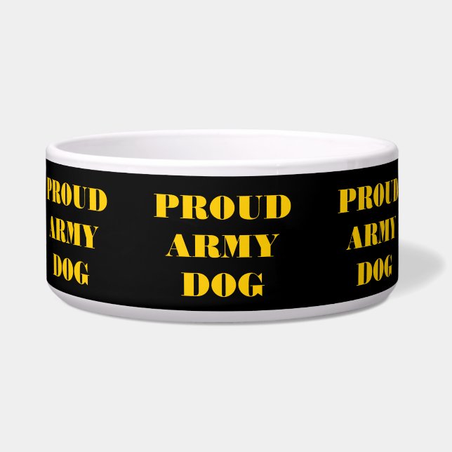 Pet Bowl Proud Army Dog Voerbakje (Voorkant)