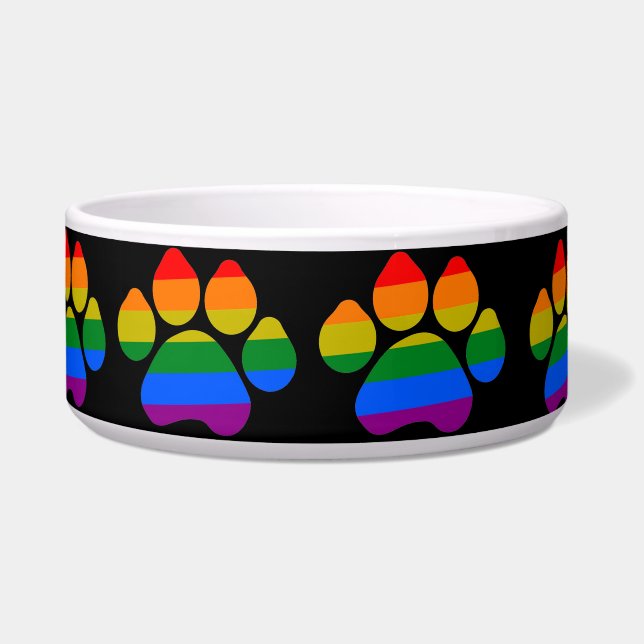 Pet Bowl Rainbow Paws Voerbakje (Voorkant)
