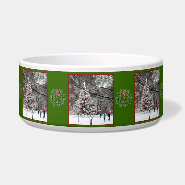 Pet Bowl'The KerstTree Voerbakje (Voorkant)