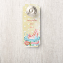  Pet Box Retro High Heels Roze Zaal Deurhanger