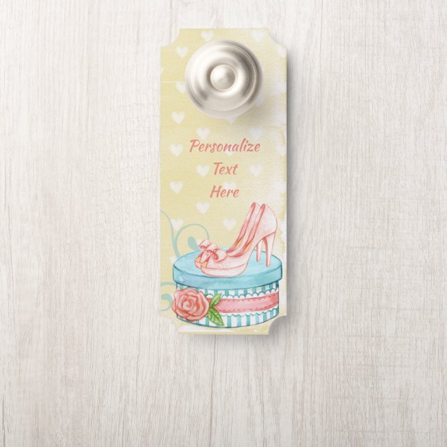  Pet Box Retro High Heels Roze Zaal Deurhanger (Op knop)