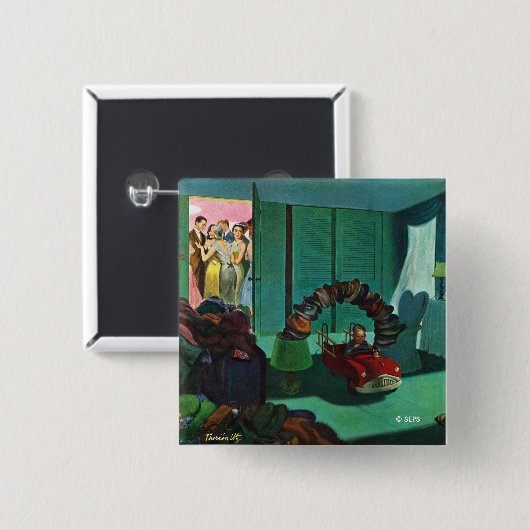 Pet Bridge Vierkante Button 5,1 Cm (Voorkant /achterkant)