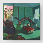 Pet Bridge Vierkante Klok (Voorkant)