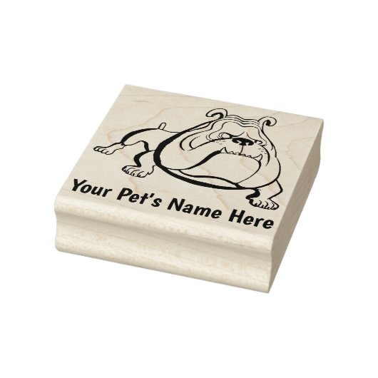  Pet Bulldog Rubber Stamp Rubberstempel (Stempel)