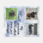 Pet bunny photo collage - clouds fleece deken (Voorkant (Horizontaal))