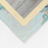 Pet bunny photo collage - green ink Fleecedecke Fleece Deken (Hoek)