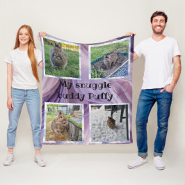 Pet bunny photo snuggle Fleecedecke Fleece Deken