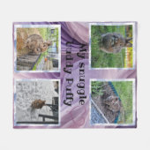 Pet bunny photo snuggle Fleecedecke Fleece Deken (Voorkant (Horizontaal))