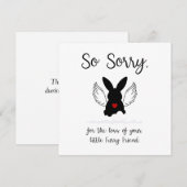 Pet Bunny Sympathie Notitiekaartje (Voorkant / Achterkant)