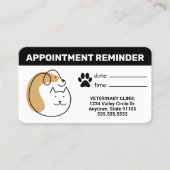 Pet Business Appointment Card Afsprakenkaartje (Voorkant)