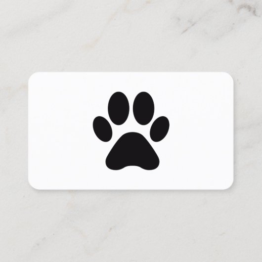 Pet Business Appointment Card Afsprakenkaartje (Achterkant)