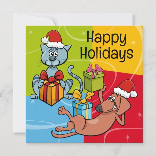 Pet Business Christmas Dog Cat  Notitiekaartje (Voorkant)