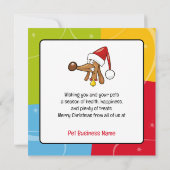 Pet Business Christmas Dog Cat  Notitiekaartje (Achterkant)