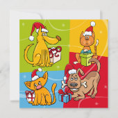 Pet Business Christmas Dog Cat  Notitiekaartje (Voorkant)