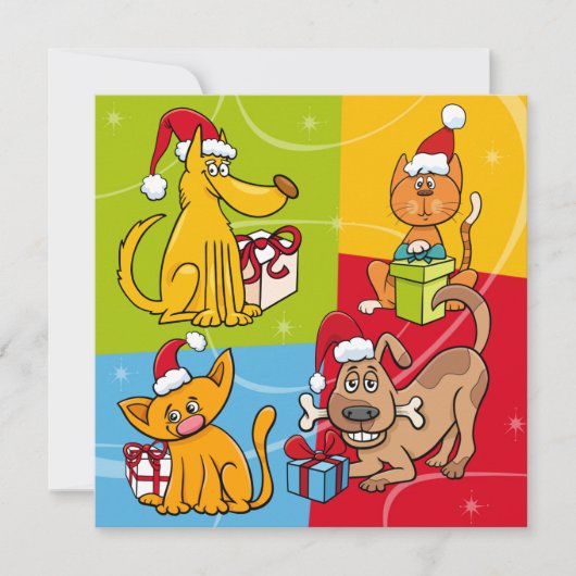 Pet Business Christmas Dog Cat  Notitiekaartje (Voorkant)