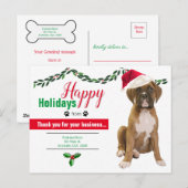 Pet Business KerstBriefkaarten - Dog Foto Briefkaart (Voorkant / Achterkant)