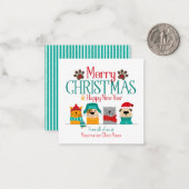 Pet Business-kerstcadeat Notitiekaartje (Voorkant / Achterkant in situ)
