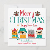 Pet Business-kerstcadeat Notitiekaartje (Voorkant)