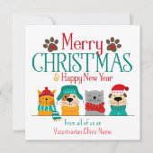 Pet Business-kerstcadeat Notitiekaartje (Voorkant)