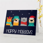 Pet Business Kerstfeestdag Kaart (Gele Bloem)