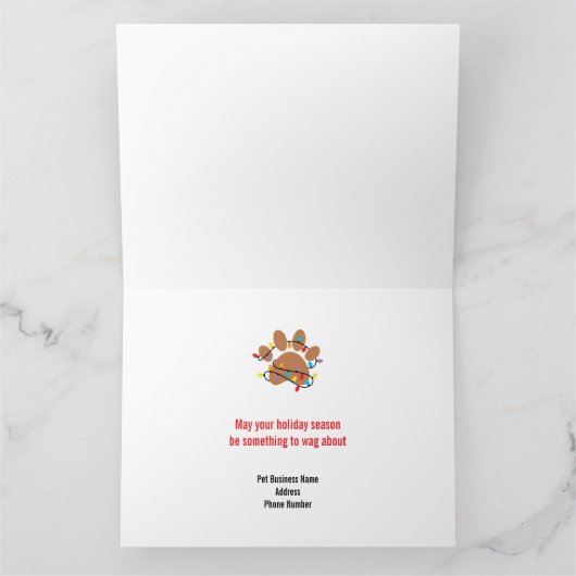 Pet Business Kerstfeestdag Kaart (Binnen)